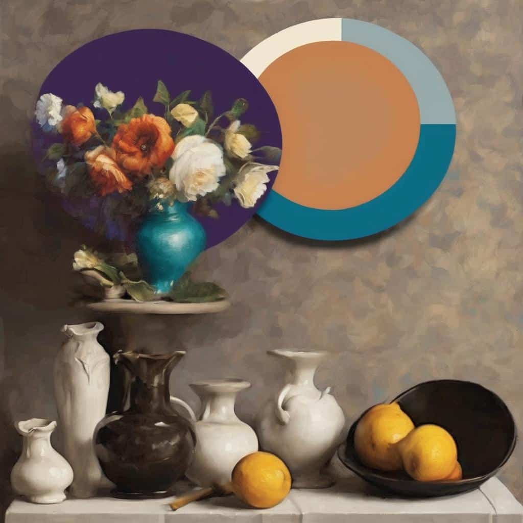 Λουλούδια σε βάζο, τέχνη και πένθος, εκφράσεις απώλειας, καλλιτεχνική διακόσμηση, αρμονία και συγκίνηση.